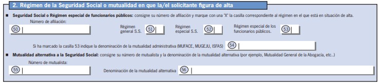 Regimen de seguridad social o mutualidad modelo 140