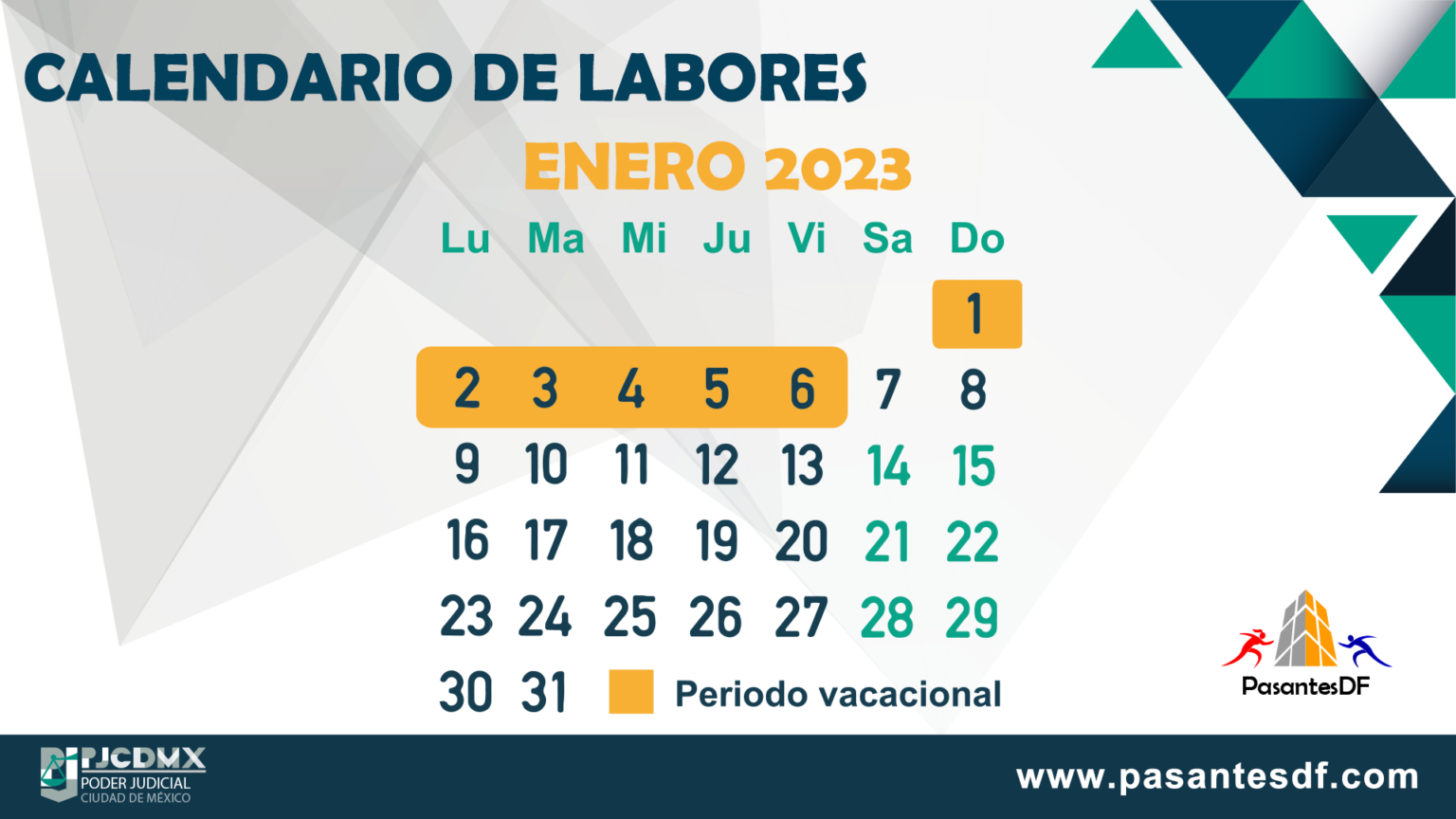 Calendario 2023 Juzgados Familiares Cdmx IMAGESEE