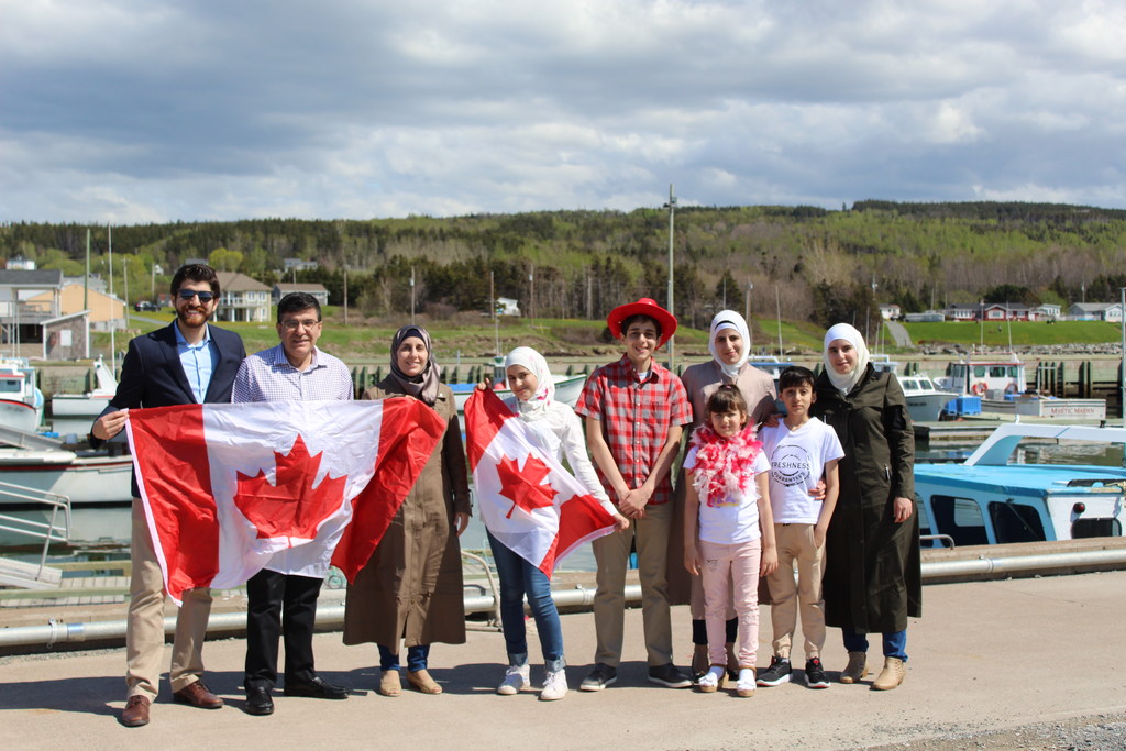 La familia Hadhad celebra el 1 de julio, Día de Canadá.