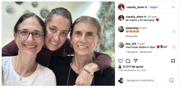 La Presidenta Claudia Sheinbaum es la segunda de tres hermanos